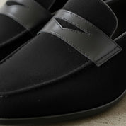 Men Formal Black Leather Shoes, Black Suede Moccasins Shoes