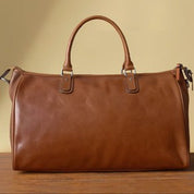 Men's Luxury Weekender Leather Luggage Duffel Travel Bag