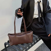 Women’s Full Grain Leather Shoulder Bag- Casual Underarm Handbag