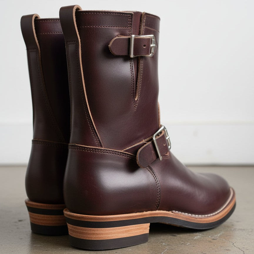 Men's Brown Full-Grain Leather Rider Boots