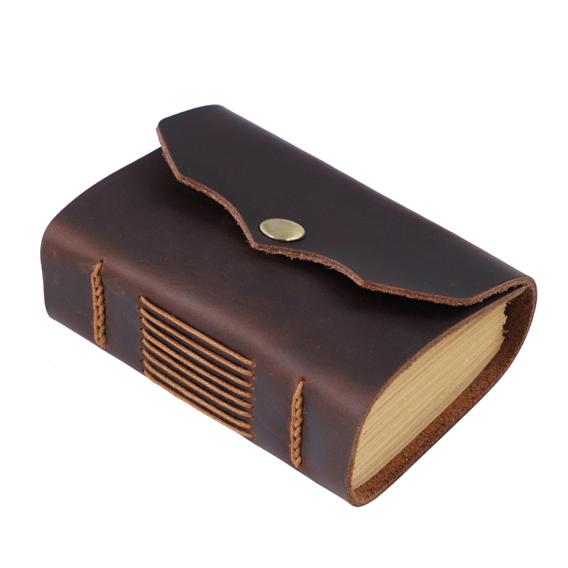 Brass Closure Full Grain Leather Journal Notebook Cover