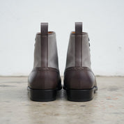 Handmade Mens Two Tone Leather Button Boots, New Casual Button Boot