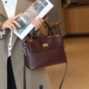 Women's Vintage Genuine Leather Crossbody Bag - Classic Messenger Handbag