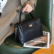 Women's Vintage Genuine Leather Crossbody Bag - Classic Messenger Handbag