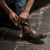 Men's Calf Leather Motorcycle Boots - Protective Moto Footwear
