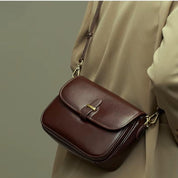 Women's Vintage Full-Grain Leather Crossbody Bag