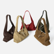 Women's Slouchy Suede Shoulder Bag - Underarm Leather Hobo Tote