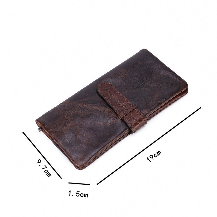 Handmade Unisex Distressed Full Grain Leather Continental Wallet