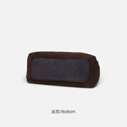 Women's Dark Brown Suede Shoulder Bag