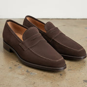 Handmade Men Brown Suede Leather Moccasins Loafer Slip-On Shoes