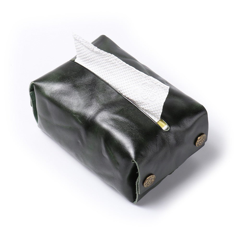 New Style Cowhide Full-Grain Leather Tissue Bag