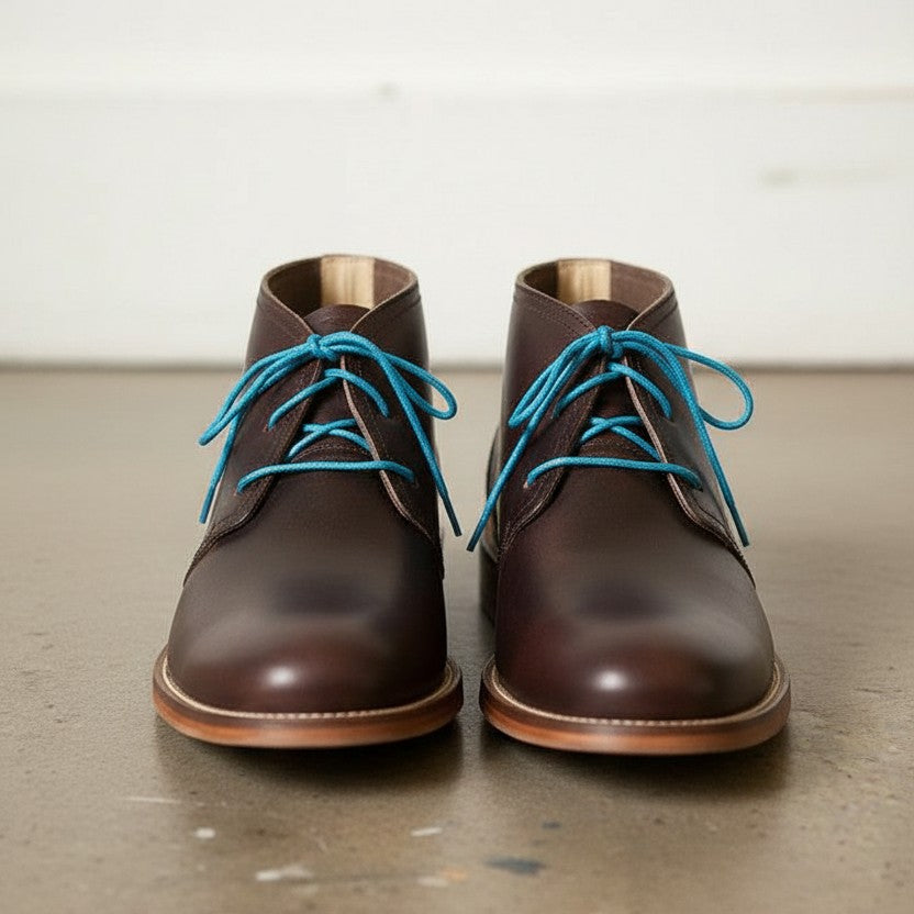 Men's Dark Brown Full-Grain Leather Chukka Ankle Boots