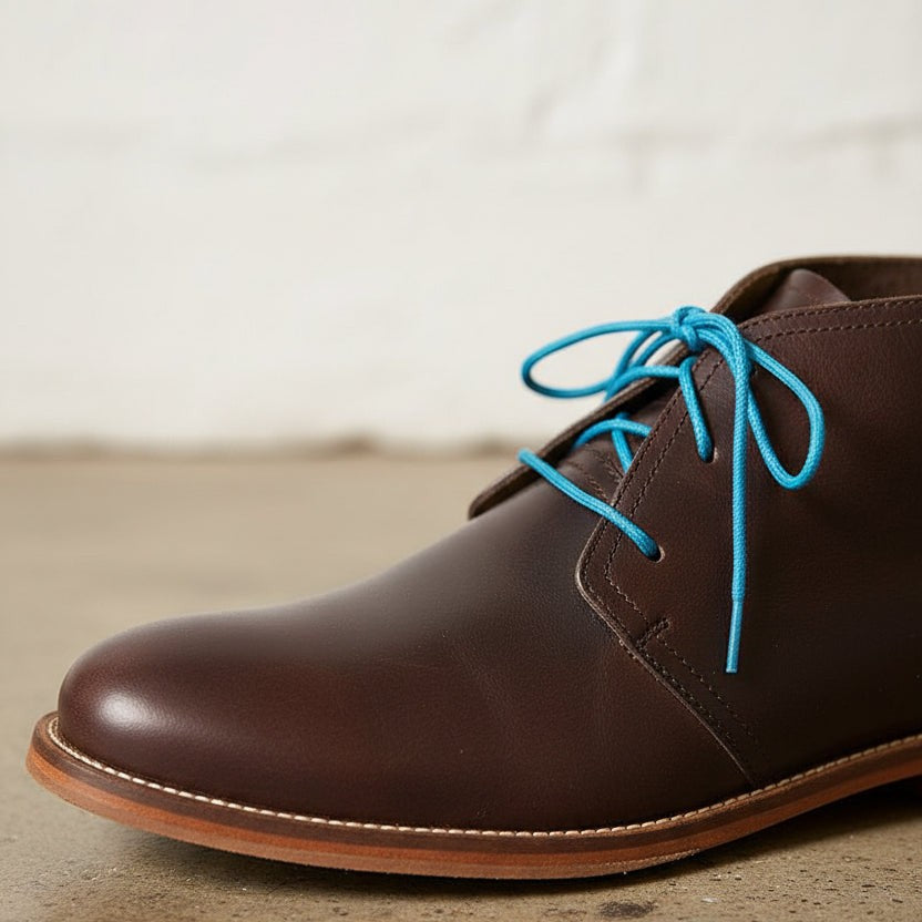 Men's Dark Brown Full-Grain Leather Chukka Ankle Boots