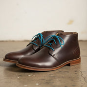 Men's Dark Brown Full-Grain Leather Chukka Ankle Boots