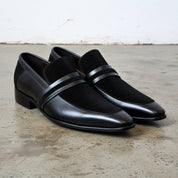 Handmade Mens Leather Shoes, Men Formal Slip on Leather Moccasin Dress Shoe
