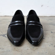 Handmade Mens Leather Shoes, Men Formal Slip on Leather Moccasin Dress Shoe