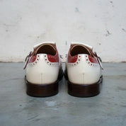 Men's Two-Tone Fringe Buckle Full-Grain Leather Casual Shoes
