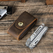 Handmade Leather Belt Pouch – Vintage EDC Multitool & Pocket Knife Sheath