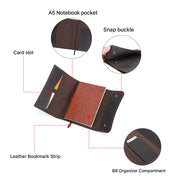 Handmade Vegetable Tanned Leather A5 Journal Notebook Cover