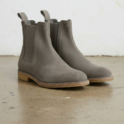 Men's Grey Chelsea Suede Leather Boots