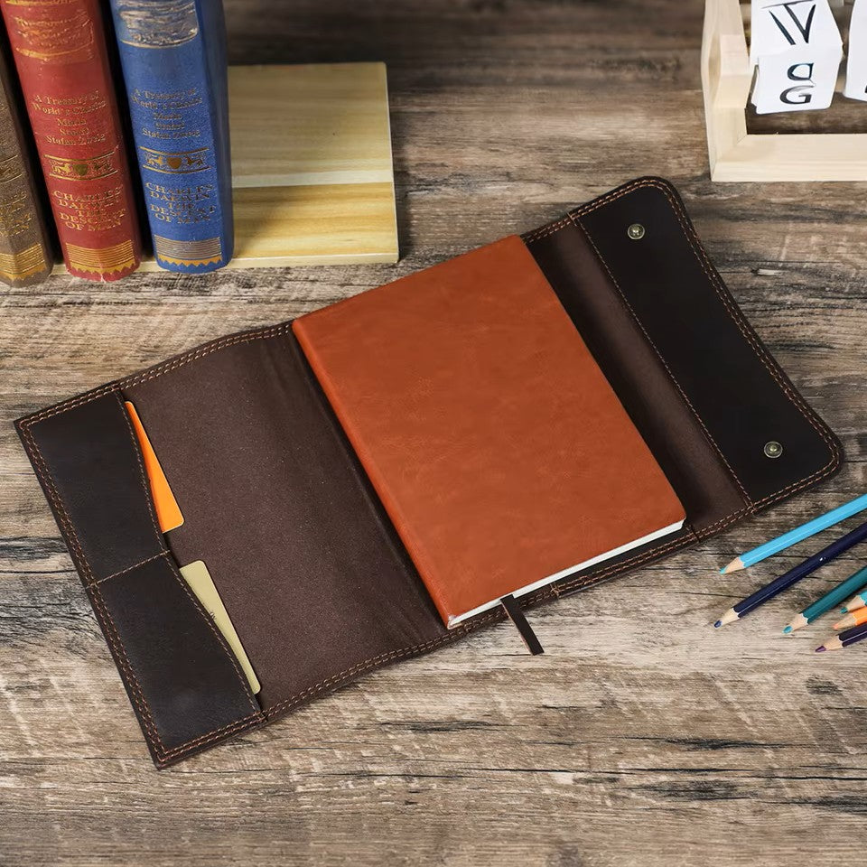 Handmade Vegetable Tanned Leather A5 Journal Notebook Cover