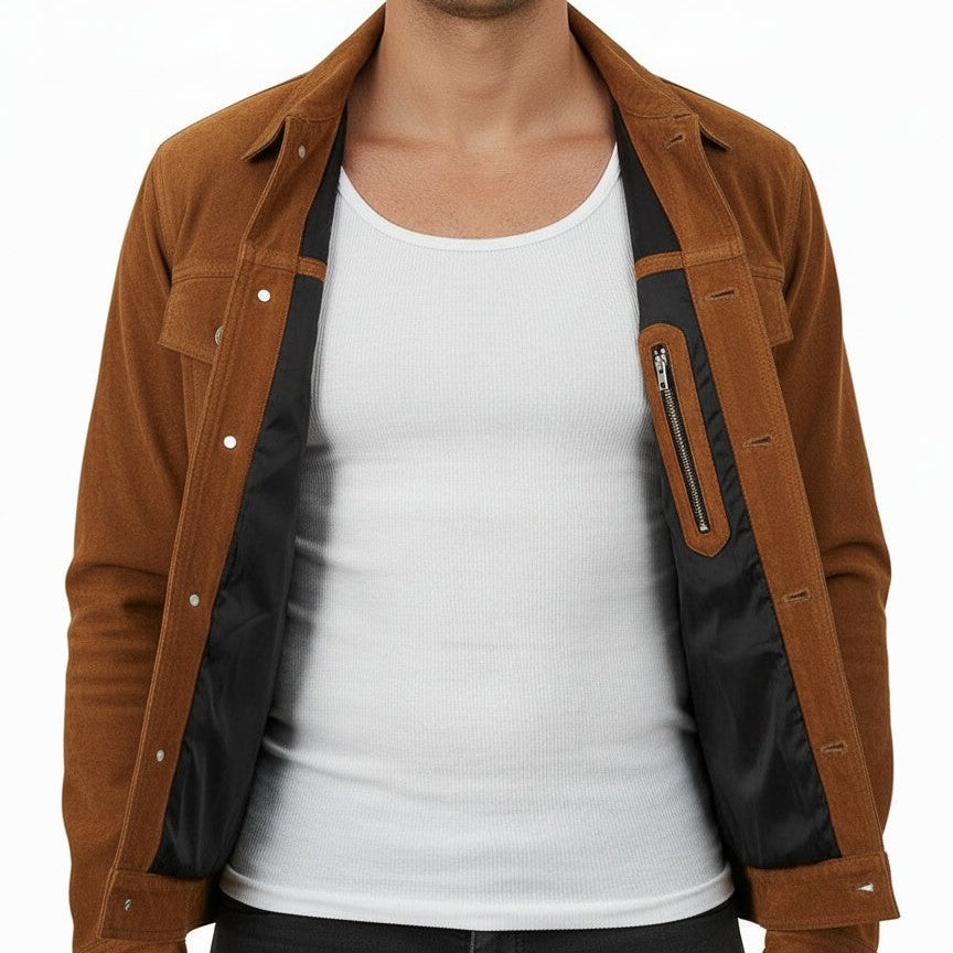 Men's Trucker Suede Jacket