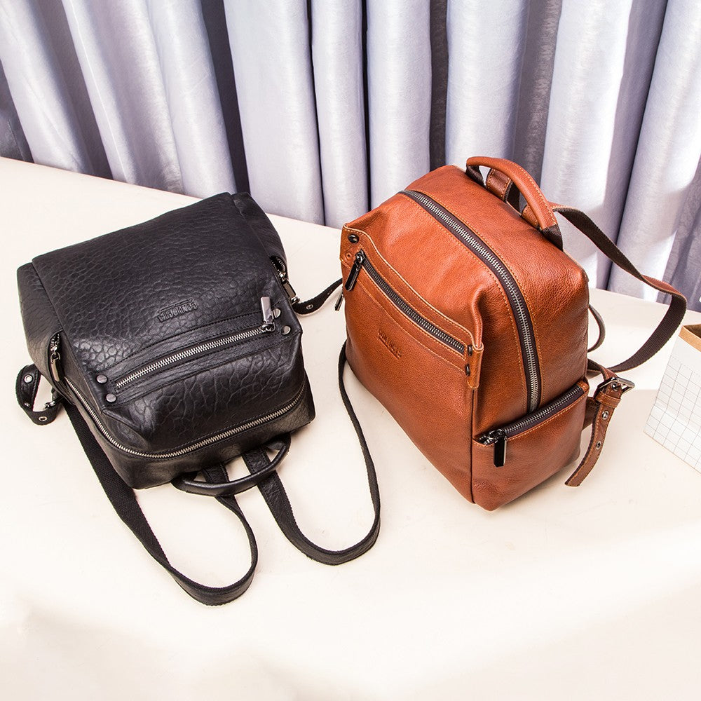 Women's Handcrafted Full-Grain Leather Travel Backpack