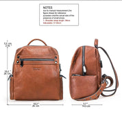 Women's Handcrafted Full-Grain Leather Travel Backpack