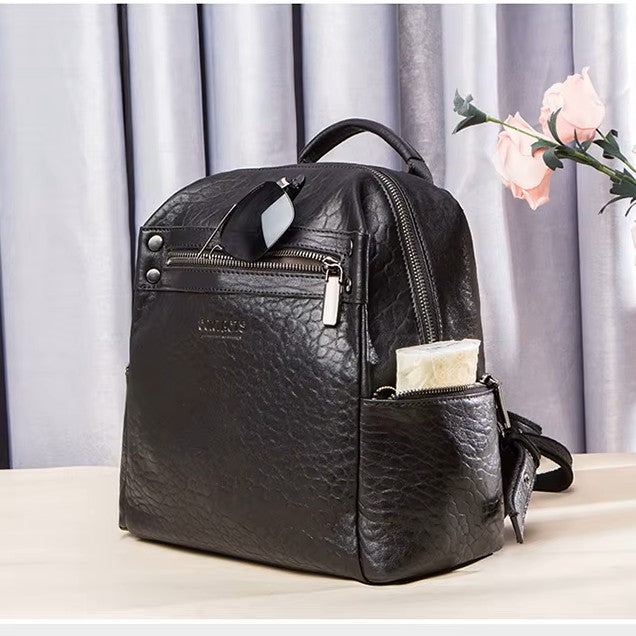 Women's Handcrafted Full-Grain Leather Travel Backpack