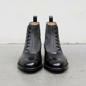 Handmade Two-tone Black & Gray Ankle Boots
