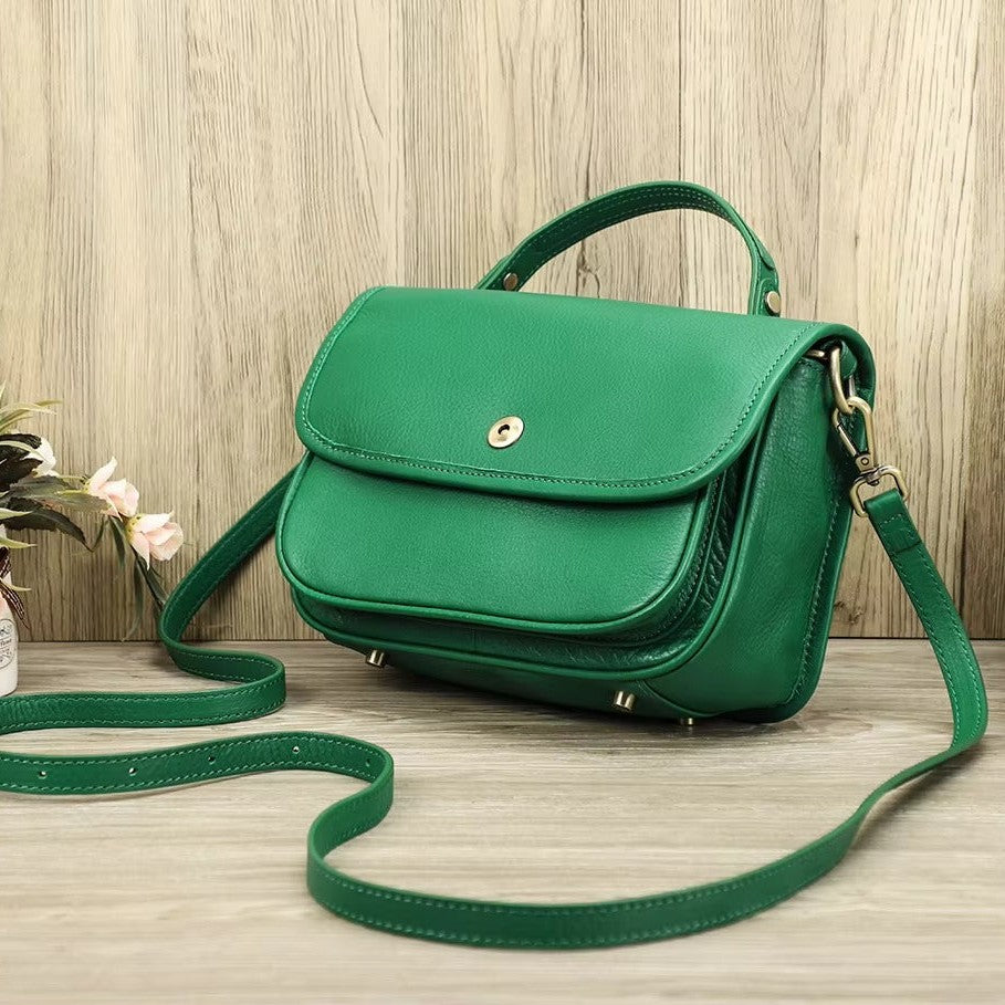 Women's Full Grain Leather Crossbody Bag,  Durable Shoulder Handbag