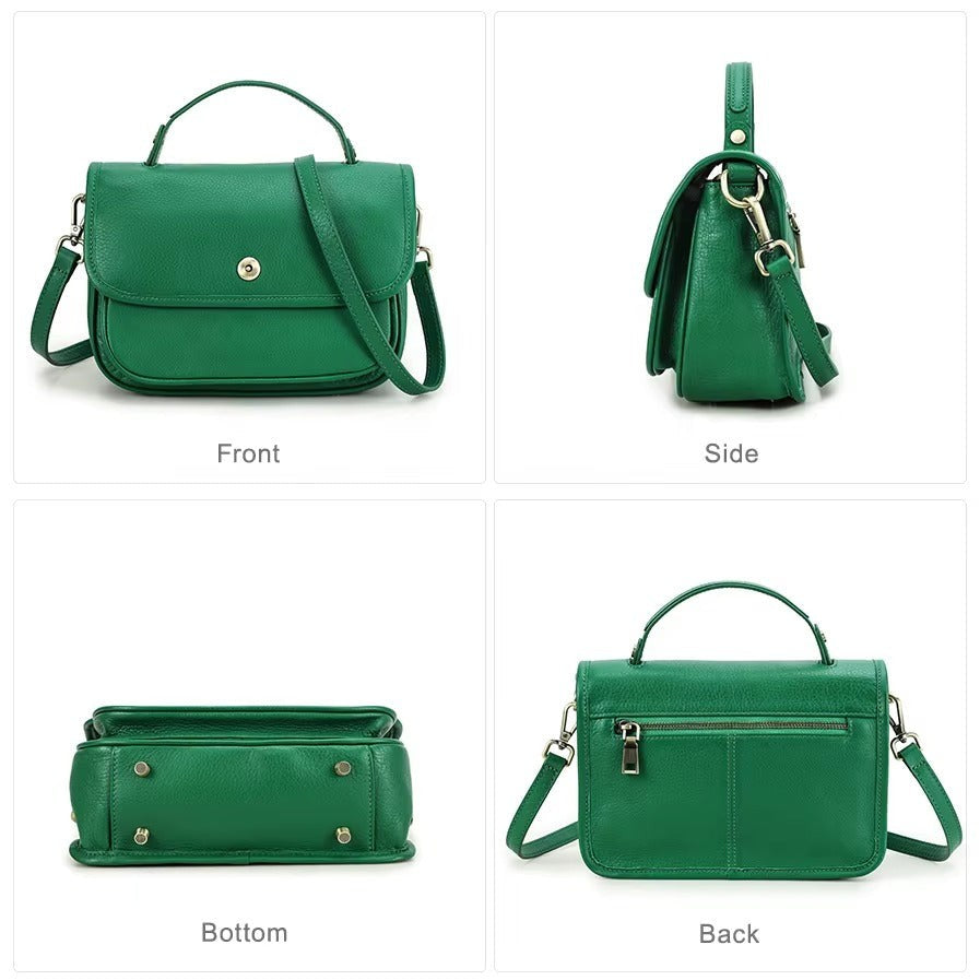 Women's Full Grain Leather Crossbody Bag,  Durable Shoulder Handbag