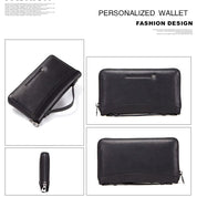 Men's Genuine Leather Passport Holder Wallet & Travel Organizer With Phone Pocket