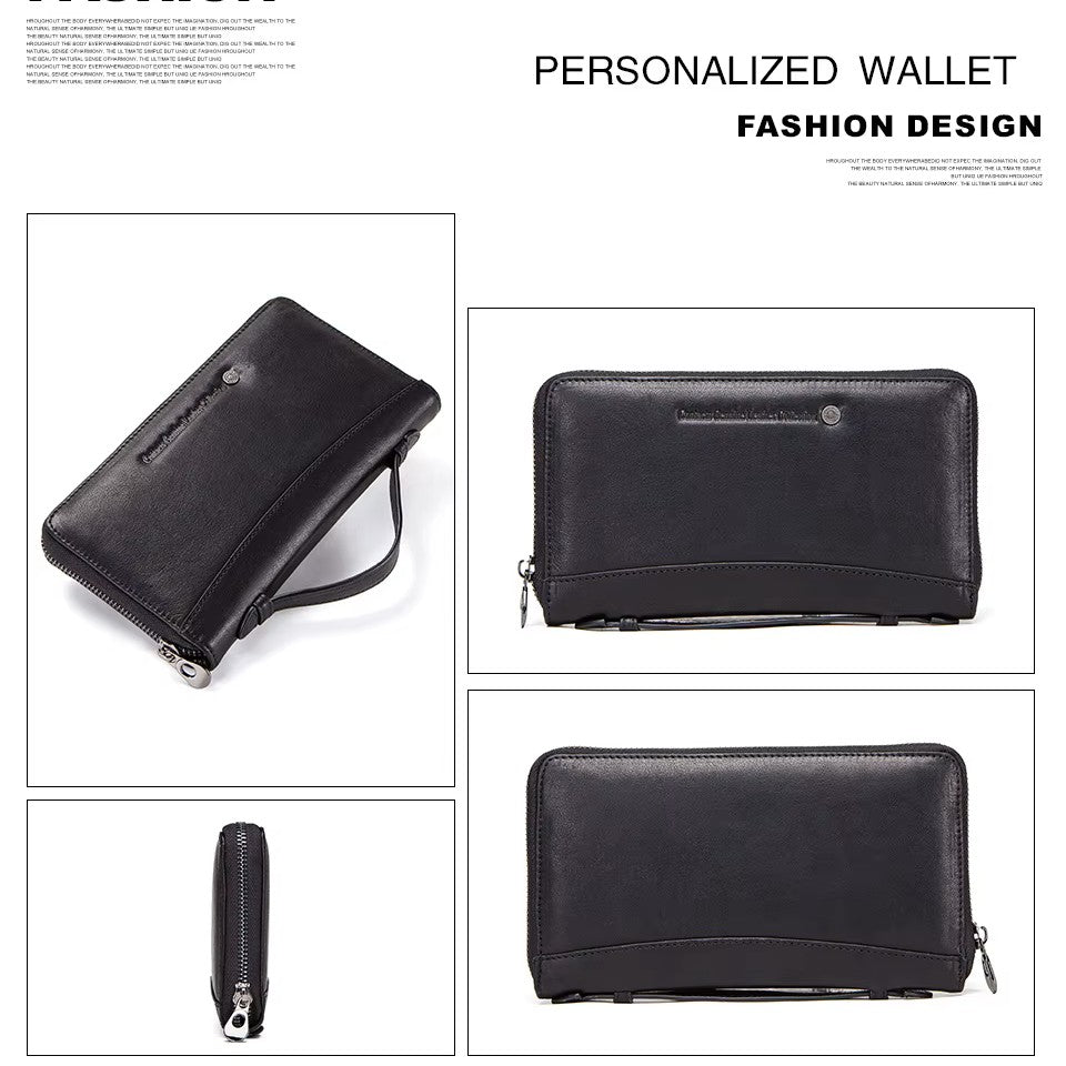Men's Genuine Leather Passport Holder Wallet & Travel Organizer With Phone Pocket