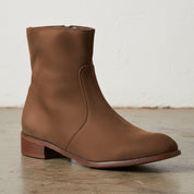 Men's Brown Suede Ankle High Zipper Casual Boots