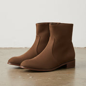 Men's Brown Suede Ankle High Zipper Casual Boots