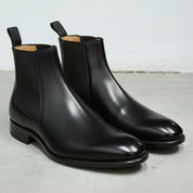 Men's Black Full-Grain Leather Chelsea Boots