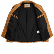 Men's Fringe Western Cowboy Full-Grain Leather Jacket