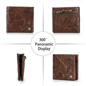 Men's Full-Grain Leather Bi-Fold RFID Blocking Wallet