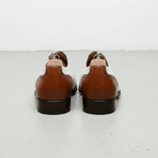 Handmade Mens Two Tone Formal Shoes, Brown and White Spectator Shoes