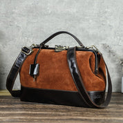 Women's Full-Grain Leather Doctor Style Satchel Crossbody Bag