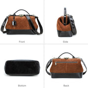 Women's Full-Grain Leather Doctor Style Satchel Crossbody Bag