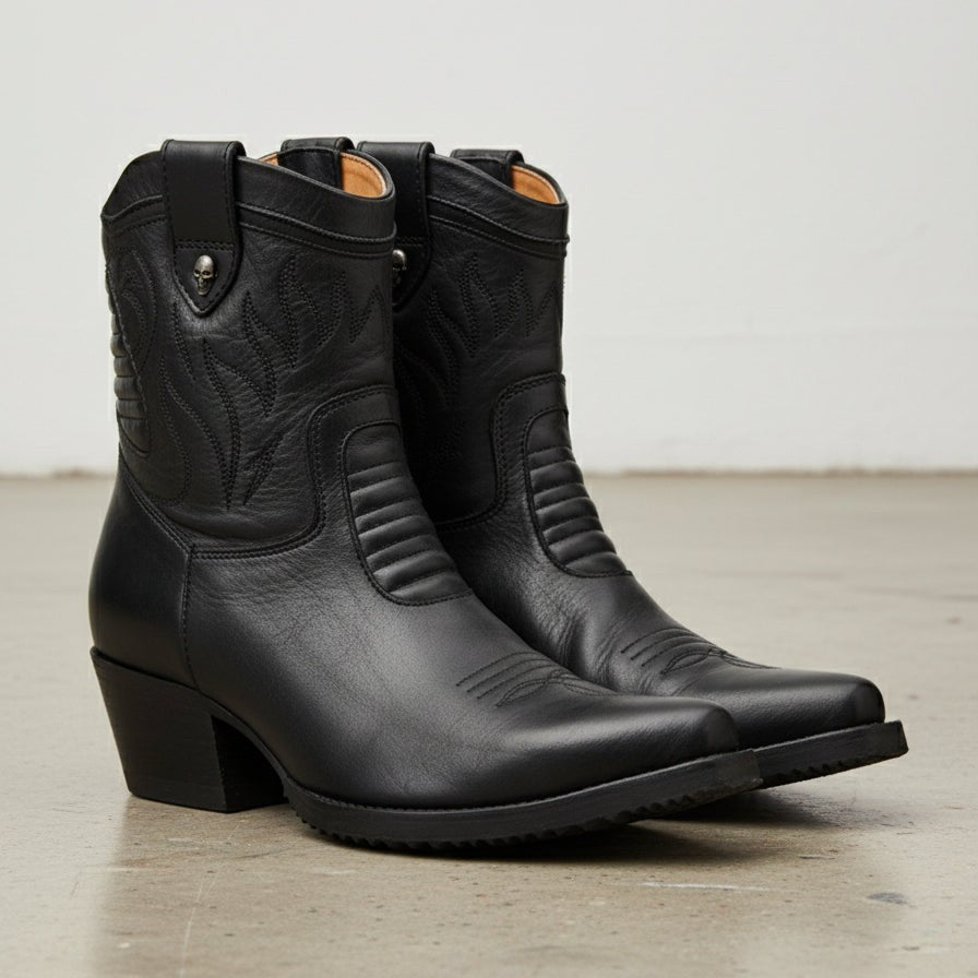 Handmade Calf Leather Women's Ankle Boots