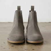 Men's Grey Chelsea Suede Leather Boots