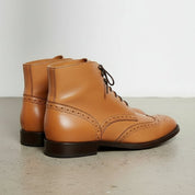 Handcrafted Men's Tan Ankle Boot in Genuine Leather