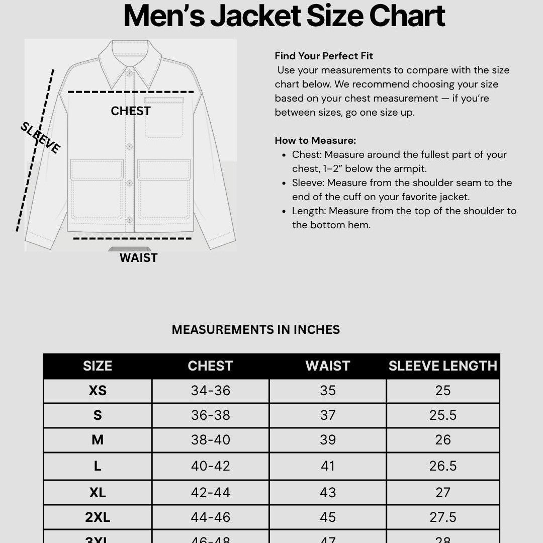 Men's Black Embroidered Full-Grain Leather Biker Jacket