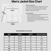 Men's Black Embroidered Full-Grain Leather Biker Jacket