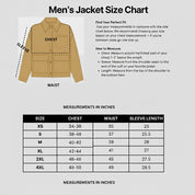 Men's Tan Embroidered Full-Grain Leather Jacket