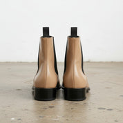Unisex Tan Leather High Ankle Chelsea Boots