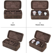 Unisex Brown Leather Travel Watch Case